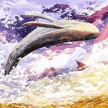 Cloud Whale Illustration