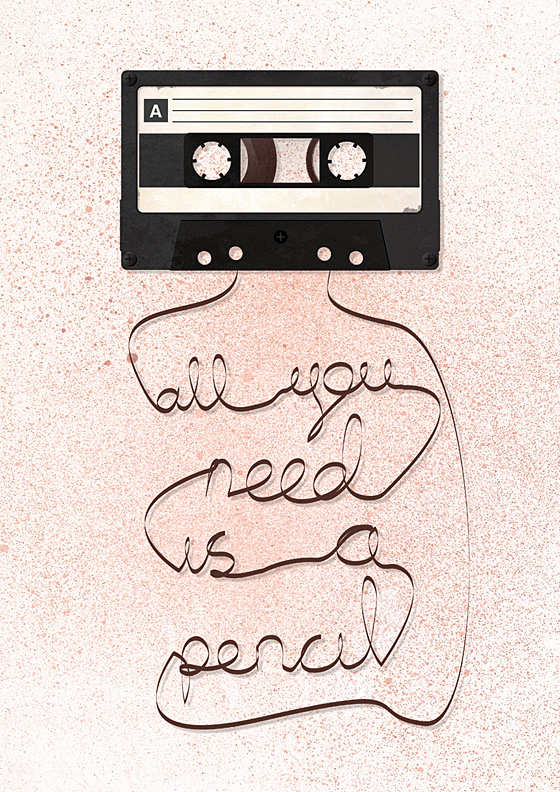 All you need is a pencil print