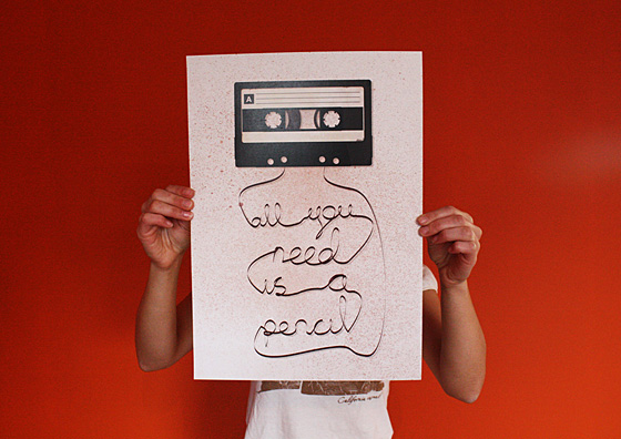 All you need is a pencil print