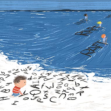 Dyslexia Beach Illustration