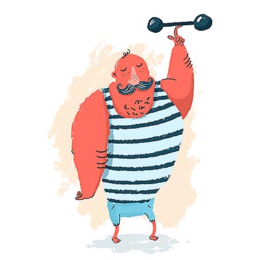 Strongman Illustration